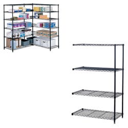 Image for Safco Adder Wire Shelving, 36 in W X 18 in D, 1250 lb, Black from School Specialty