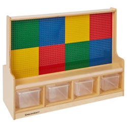 Image for Childcraft Dual-Sided Building-Brick Activity Center with Clear Trays, PreK Grids, 39-1/2 x 14-1/4 x 30 Inches from School Specialty