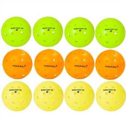 Image for Dura Outdoor Pickleballs, Assorted Colors, Set of 12 from School Specialty