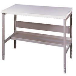 Image for Debcor All Purpose Work Table, 72 x 30 x 31 to 35 Inches, Laminated Particle Board Top, Gray from School Specialty