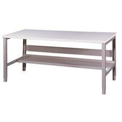Image for Debcor All Purpose Work Table, 72 x 30 x 31 to 35 Inches, Laminated Particle Board Top, Gray from School Specialty