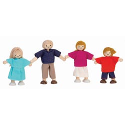 Image for PlanToys Wooden Doll Family, Caucasian, Set of 4 from School Specialty