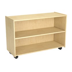 Image for Childcraft Mobile Open Adjustable Shelving Unit with Locking Casters, 2 Shelves, 35-3/4 x 14-1/4 x 24 Inches from School Specialty