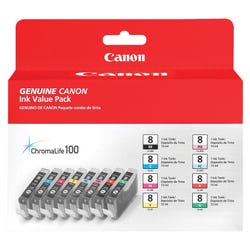 Image for Canon Ink Toner Cartridge, CLI88COLORS, Multi-Color, Pack of 8 from School Specialty