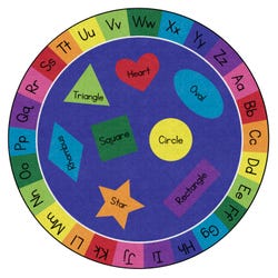 Image for Childcraft Rainbow of Shapes Carpet, 6 Feet, Round, Primary from School Specialty