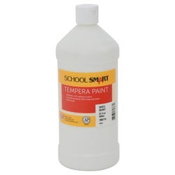School Smart Tempera Paint, White, 1 Quart Bottle Item Number 2002718