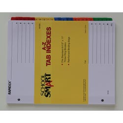 Image for School Smart A-Z Tab Index Paper Dividers, Assorted Colors from School Specialty