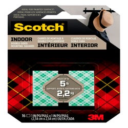 Image for Scotch Double Sided Permanent Adhesive Mounting Square, 1 x 1 Inches, Pack of 16 from School Specialty