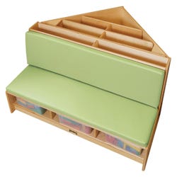 Image for Jonti-Craft Corner Literacy Nook, 42 x 39-1/2 x 23-1/2 Inches, Key Lime from School Specialty