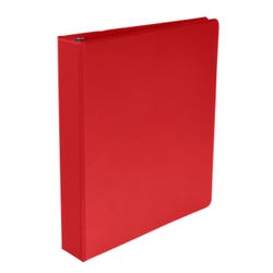 Image for School Smart Round Ring Binder, Polypropylene, 1-1/2 Inches, Red from School Specialty