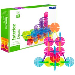 Image for Guidecraft Interlox Discs Building Set, Ages 2+, Set of 96 from School Specialty