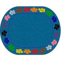 Image for Childcraft Learn Your Colors Bilingual Carpet, 10 Feet 6 Inches x 13 Feet 2 Inches, Oval from School Specialty