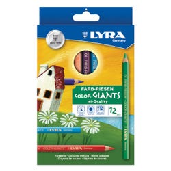 Image for LYRA Color Giants Hexagonal Colored Pencils, Assorted Colors, Set of 12 from School Specialty