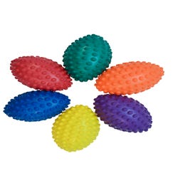 Image for Sportime PVC Massage Football, Assorted Colors, Set of 6 from School Specialty