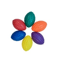 Image for Sportime PVC Massage Football, Assorted Colors, Set of 6 from School Specialty
