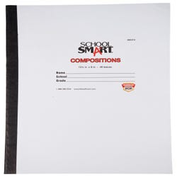 Image for School Smart Stitched Cover Composition Book, Red Margin, 8 x 10-1/2 Inches, 96 Pages from School Specialty