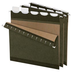 Image for Pendaflex Ready-Tab Reinforced Hanging File Folders, Letter Size, 1/5 Cut Tabs, Standard Green, Pack of 25 from School Specialty