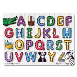 Melissa & Doug Colorful See-Inside Alphabet Peg Puzzle Item Number 1335952