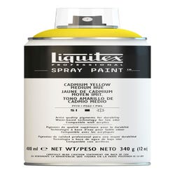 Image for Liquitex Water Based Professional Spray Paint, 400 ml Aerosol Can, Cadmium Yellow Medium from School Specialty