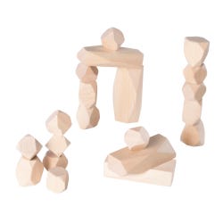 Guidecraft Wooden Stackers Standing Stones, Set of 20 Item Number 2013523