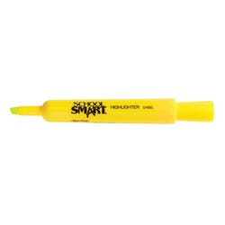 School Smart Tank Style Highlighters, Chisel Tip, Yellow, Pack of 12 Item Number 1354259