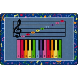 Image for Childcraft Music Notes Carpet, 4 x 6 Feet, Rectangle from School Specialty