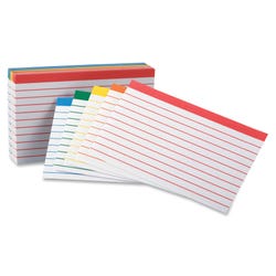 Image for Oxford Color Coded Ruled Index Cards, 3 x 5 Inches, Assorted Colors, Pack of 100 from School Specialty