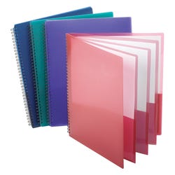 Image for Oxford Multi-Pocket Poly Portfolio, 8-1/2 x 11 Inches, 8 Pocket, Assorted Colors from School Specialty