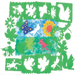 Roylco Nature Stencils, Assorted Sizes, Green, Set of 10 Item Number 246127