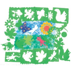 Roylco Nature Stencils, Assorted Sizes, Green, Set of 10 Item Number 246127