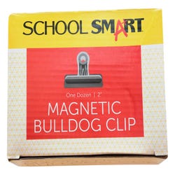 Image for School Smart Magnetic Clips, 2 Inches, Nickel Plated, Pack of 12 from School Specialty