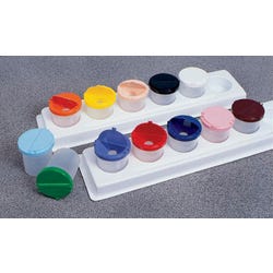 Image for Jack Richeson Neatness Plastic Paint Cup Set with (2) Trays, 8 oz, Assorted Color, Set of 12 from School Specialty