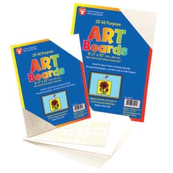 Image for Hygloss Multi-Purpose Art Board with Self-Adhesive Hanger, 10 x 13 Inches, White, Pack of 25 from School Specialty