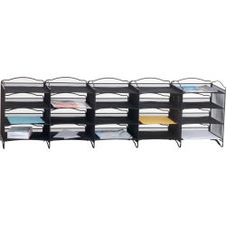 Image for Safco Onyx Mail Sorter, 56-3/4 x 12-3/4 x 16-1/2 Inches, Black from School Specialty