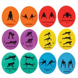 Sportime Strength Spots, 10 Inches, Assorted Colors and Exercises, Set of 12 1403355