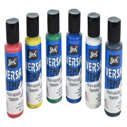 Image for Sax Versatemp Heavy-Bodied Tempera Paint, 2 Ounce Bottles, Assorted Colors, Set of 6 from School Specialty