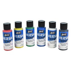 Image for Sax Versatemp Heavy-Bodied Tempera Paint 2 Ounces, Assorted Colors, Set of 6 from School Specialty