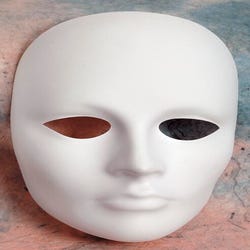 Image for Creativity Street Plain Plastic Feminine Mask, White from School Specialty