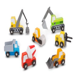 Image for Melissa & Doug Wooden Construction Site Vehicles, Set of 8 from School Specialty