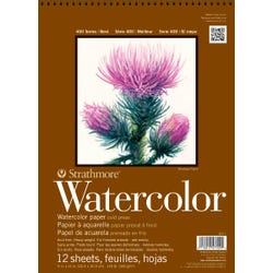 Image for Strathmore 400 Artist Watercolor Pad, 9 x 12 Inches, 140 lb, 12 Sheets from School Specialty