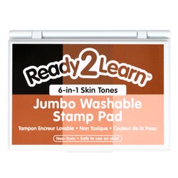 Image for Ready2Learn Jumbo 6-in-1 Washable Stamp Pad, Skin Tones from School Specialty