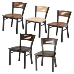 Image for KFI 3315B Series Wood Frame and Back Cafe Chair with Steel Frame from School Specialty