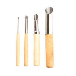 Image for Jack Richeson Hole Cutting Hardwood Clay Tool Set, Assorted Size, Set of 4 from School Specialty