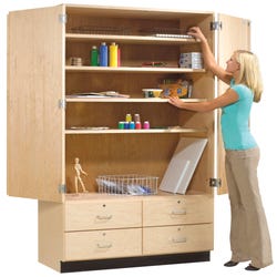 Image for Diversified Spaces Tall Storage Cabinet, 48 x 22 x 84 Inches, Maple from School Specialty