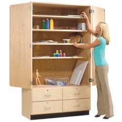 Image for Diversified Spaces Tall Storage Cabinet, 48 x 22 x 84 Inches, Maple from School Specialty
