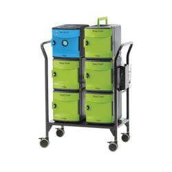Image for Copernicus Tech Tub2 Modular Cart UV Tub, Holds 26 Devices with USB, 34 x 19 x 50 Inches, Blue and Green from School Specialty