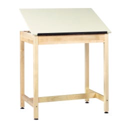 Classroom Select 1-Piece Drafting Table, 36 x 24 x 36 Inches, Maple Frame, Laminate Top, Item Number 1399903