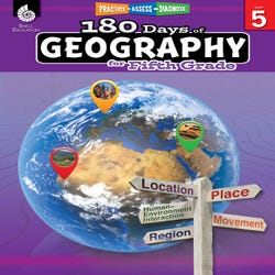 Image for Shell Education 180 Days of Geography for Fifth Grade from School Specialty