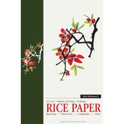 Jack Richeson Acid-Free Rice Paper Pad, 12 x 18 Inches, 50 Sheets, Item Number 1404559