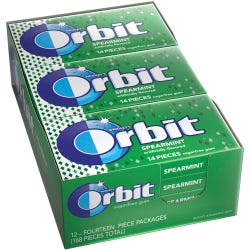 Image for Orbit Spearmint Sugar-Free Gum - Individually Wrapped, Pack of 12 from School Specialty